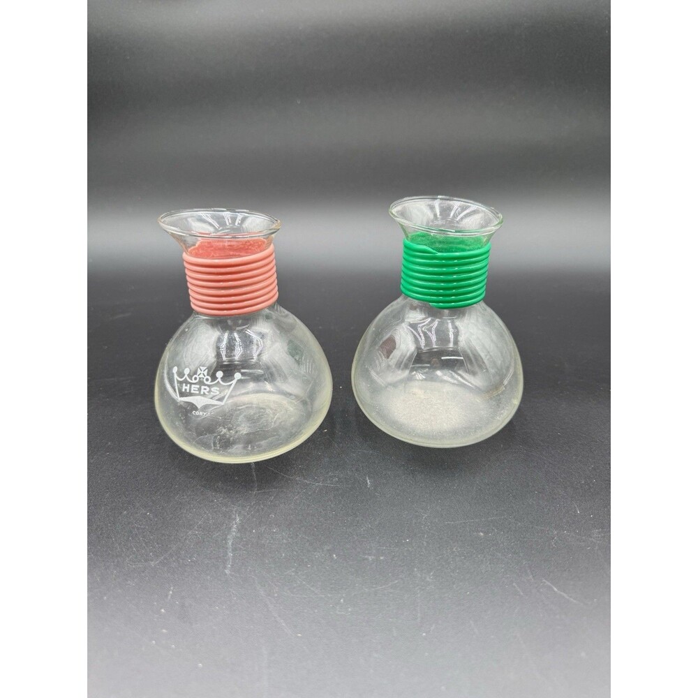 Vintage Cory Glass Individual Coffee Carafe Or Creamer Jars